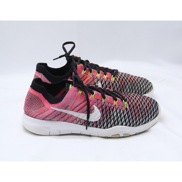 Nike Shoes - Nike Free TR Flyknit 2 Running Shoes Womens 8.5 Pink Black Sneaker 904658-006